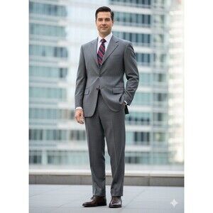 Vtg Brooks Brothers 100% Wool Plaid 2pc Suit Hand Tailored USA Made 40R 34x29